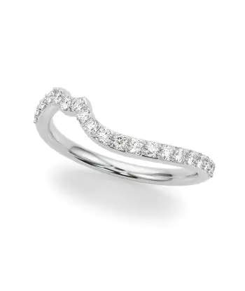1/3 CTTW Curve Diamond Prong Set Matching Wedding Band