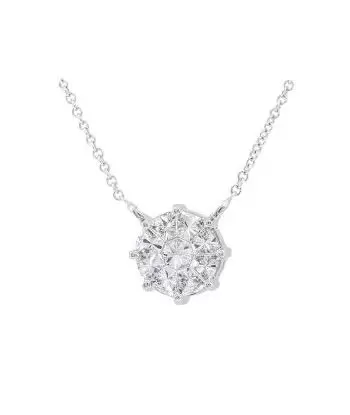 1/2 CTTW Youniverse Seamless Prong Set Round Shape Diamond Necklace