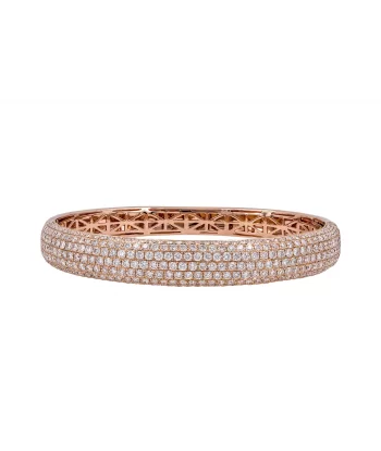 7.00 CTTW Designer 7 Row Pave Diamond Bangle