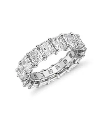 3.50 CTTW Shared Prong Asscher Cut Diamond Eternity Band