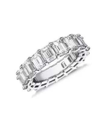 3.50 CTTW Shared Prong Emerald Cut Diamond Eternity Band