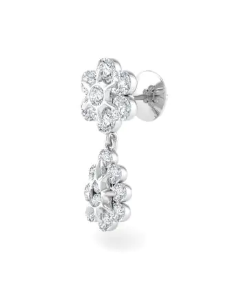 2.00 CTTW Solasta Pear Shape Round Diamond Earring