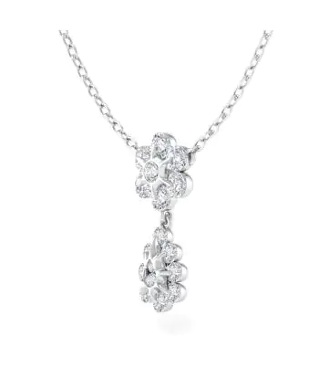 1.50 CTTW Solasta Pear Shape Round Diamond Pendant