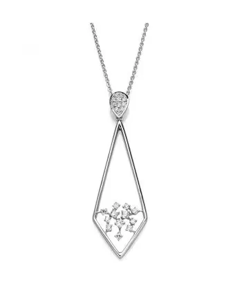 14KT Kite Shape Diamond Pendant (1/3 CTW)
