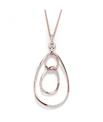 14KT Tri-Pear Shape Interlinked Diamond Pendant (1/3 CTW)